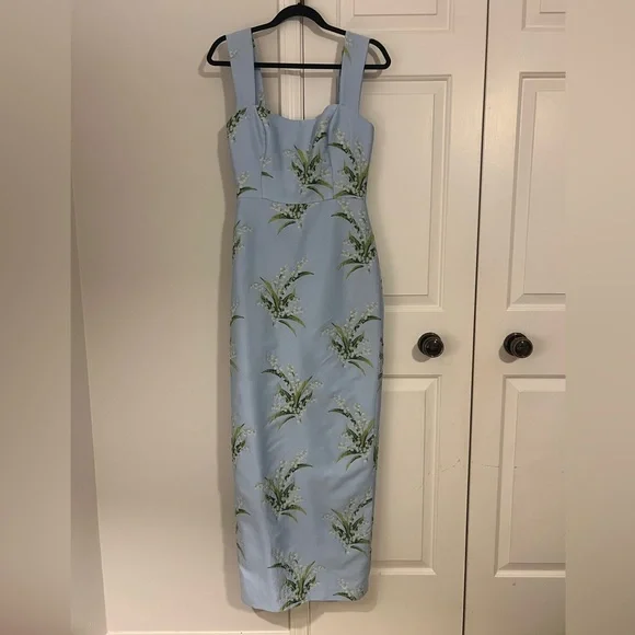 Lily of the Valley Maxi Dress in Blue and Green - Picture 4 of 9